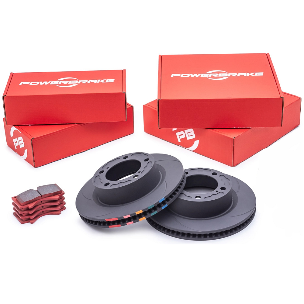 Powerbrake D-Line HP Rotor and Pad Kit, Rear | 4G 4Runner / FJ Cruiser / 1G Sequoia / GX470