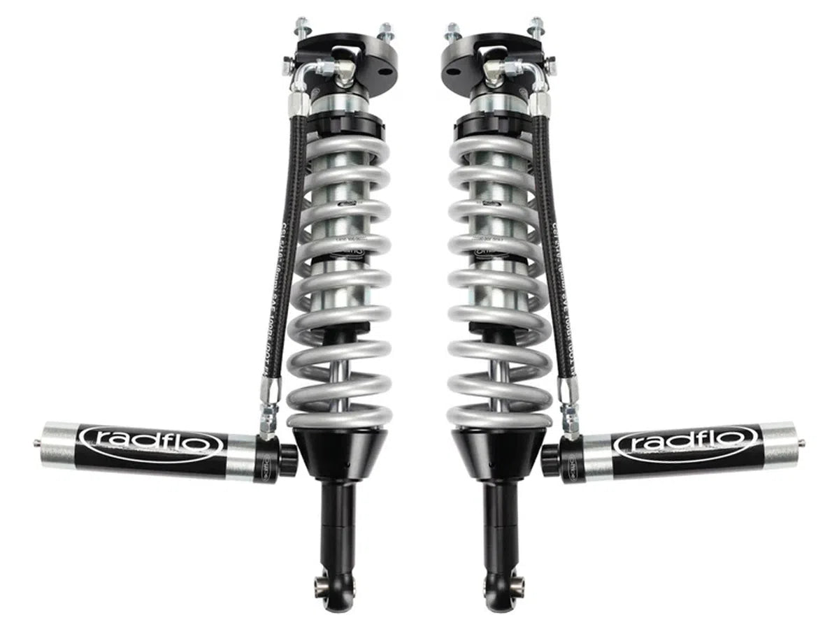 Radflo OE Replacement 2.5 Front Coilover Kit Toyota Tundra 2007-2021 With Remote Reservoir & Compression Adjusters