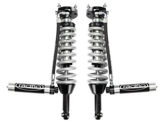 Radflo OE Replacement 2.5 Front Coilover Kit Toyota Tundra 2007-2021 With Remote Reservoir & Compression Adjusters