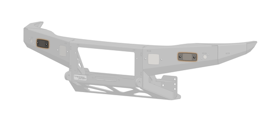 Sierra Tango Front Bumper - 1X2 Light Pod Blanking Plates (pair)