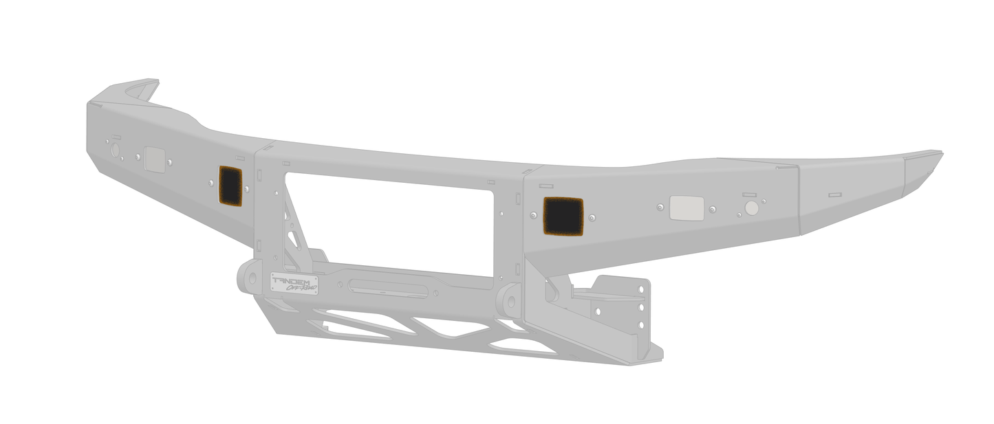 Sierra Tango Front Bumper - 2X2 Light Pod Blanking Plates (pair)