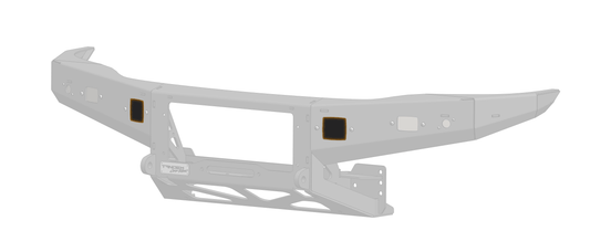 Sierra Tango Front Bumper - 2X2 Light Pod Blanking Plates (pair)
