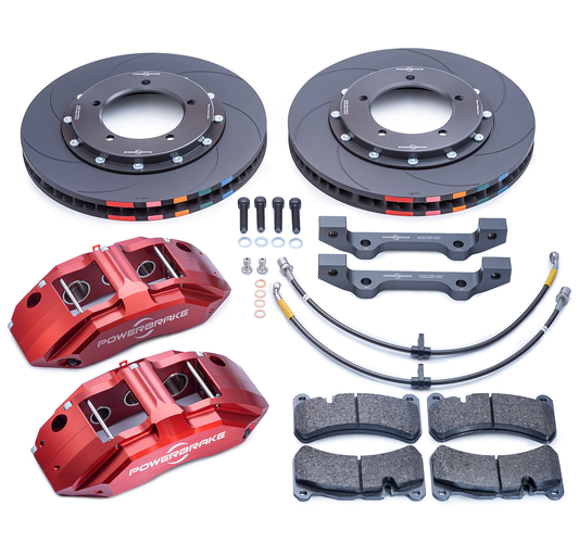 Powerbrake X-Line 4x4 Stage 2 Kit, Front | 80 Series Land Cruiser (1990-1997) - 17" Wheels